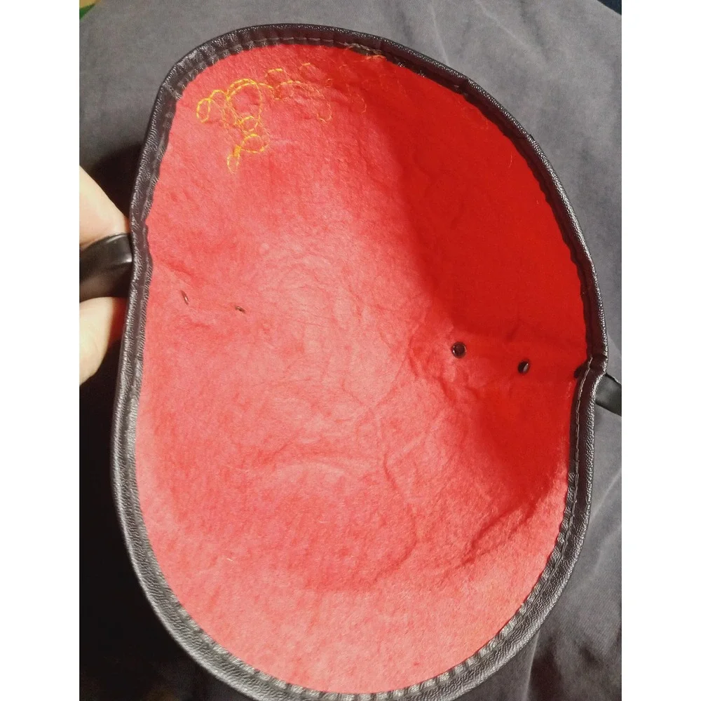 Vintage Walt Disney Mickey Mouse Club Red Felt Ear Hat Bobby Embroidery